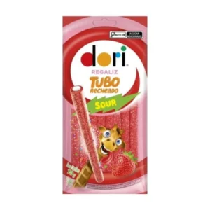 Dori Regaliz Tubo Recheado Morango Acido 70g
