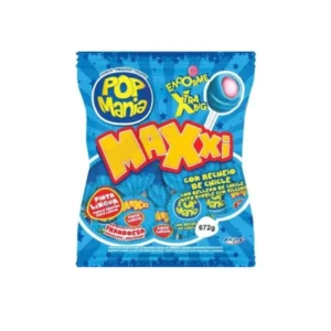 Pirulito Pop Mania Maxxi Framboesa 672g