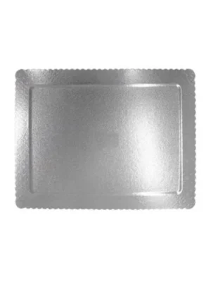 Cake Board Retangular 35x20 Prata