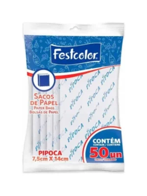 Saco Papel Pipoca 7.5x14cm Impresso c/50UN