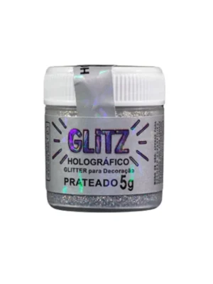 Glitter para Decoraçao Prateado 5g