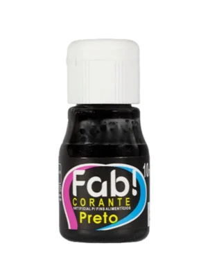 Corante Liquido Artificial Alimenticio Preto 10ml