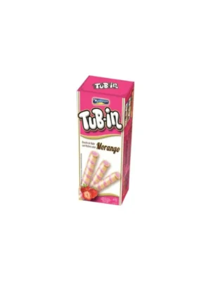 Biscoito Wafer Tubin Morango 48g