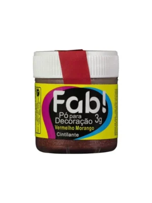 Pó para Decoraçao Vermelho Morango 3g