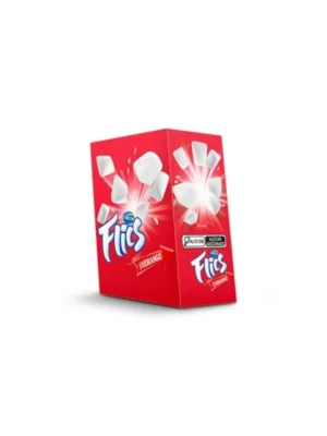 Chicle Flics Morango Blister com 12un